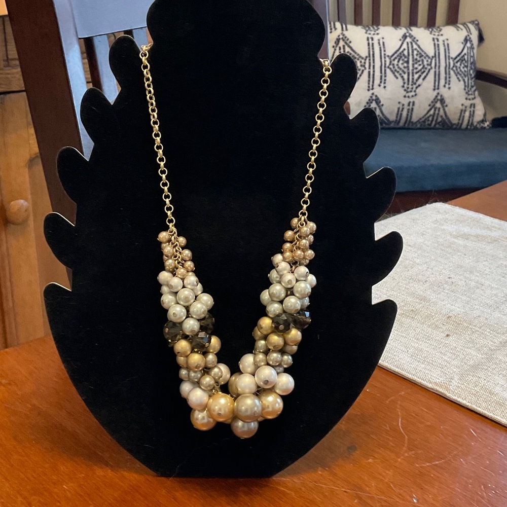 Lia Sophia  Gold and Silver Beaded Necklace